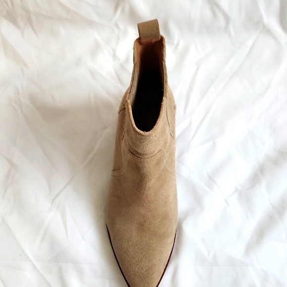Madewell Elegant Tan Suede Ankle Booties 8.5 - Picture 6 of 10
